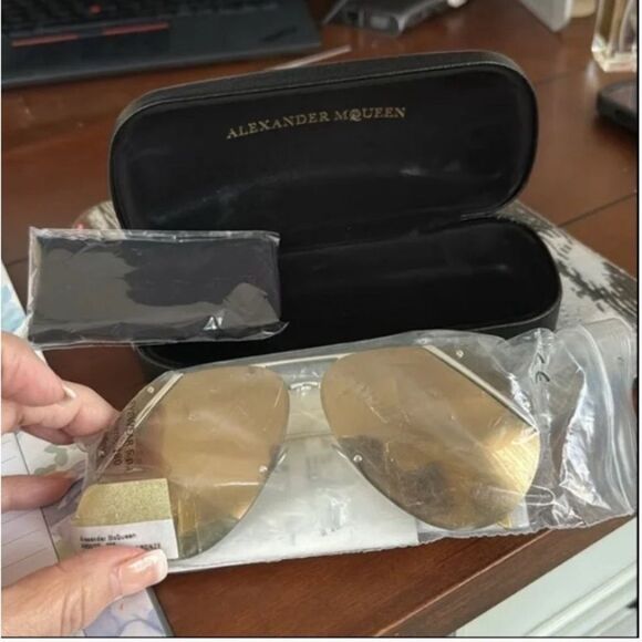 NWT Alexander McQueen 65MM Aviator Sunglasses - Picture 3 of 4